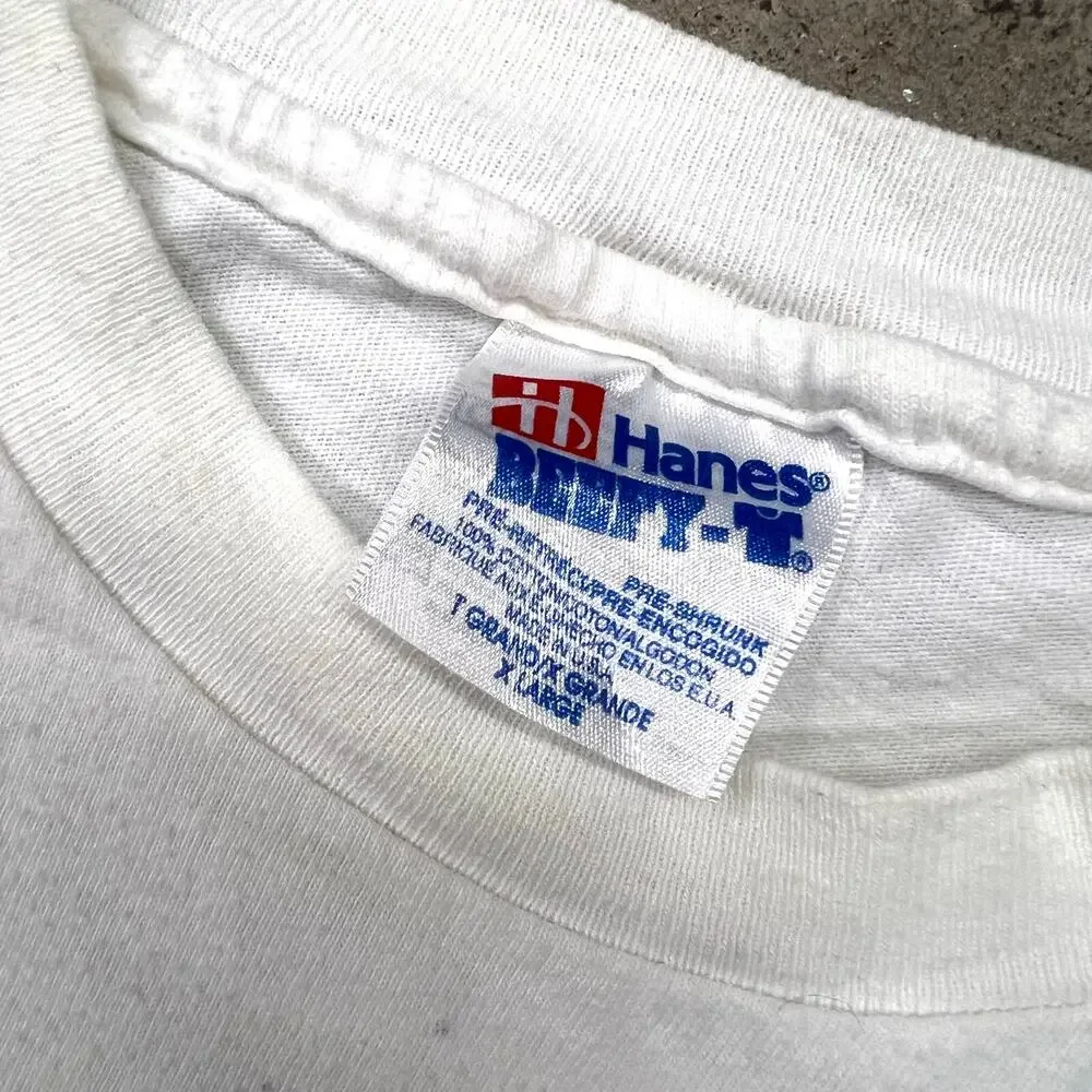 Vintage 90s Ed Debevic's Diner Motorcycles Biker Hanes Beefy T Shirt Chicago XL